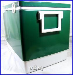 NEVER USED Vintage Coleman 54 Quart Green Metal Cooler 1985 in Org Box