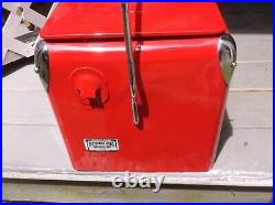 NEW NOSTALGIA REPRODUCTION ALL METAL COCA COLA COOLER 17 x 12 x 15