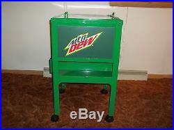NEW PROMOTIONAL MOUNTAIN DEW METAL COOLER RARE WON IN CONVENIENCE STORE LOOK