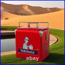 NEW Yakimoto 14QT Metal Cooler Ice Box Retro Waterproof Camping Fishing Picnic