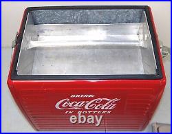NICE! Vtg 1950s ACTON Coca Cola In Bottles METAL COOLER with TRAY INSERT Coke