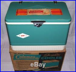 NOS rare vintage coleman cooler snow lite ice box with bottle opener instructions