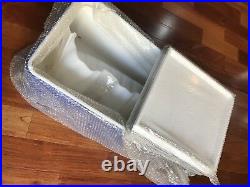 NWT Metal Cooler Portable Wheels Ice Beer Beverage Chest Skyy Vodka RARE blue