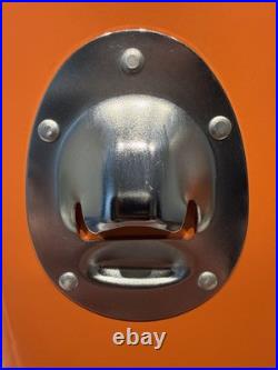 NWT NOS Orange Harley-Davidson Cooler Box Retro-Metal With Bottle Opener 12x9x12