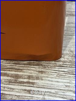 NWT NOS Orange Harley-Davidson Cooler Box Retro-Metal With Bottle Opener 12x9x12
