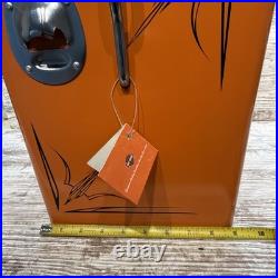 NWT NOS Orange Harley-Davidson Cooler Box Retro-Metal With Bottle Opener 12x9x12