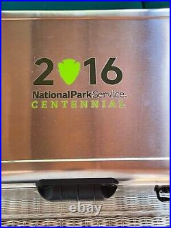 National Park Service Centennial Coleman Cooler metal, Steel Belted. Rare