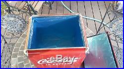 New Coca Cola Retro Style Metal Picnic Cooler