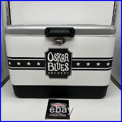 New Coleman 54 Quart Steel Belted Cooler, White/black Oskar Blues Beer / Brewery