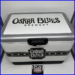 New Coleman 54 Quart Steel Belted Cooler, White/black Oskar Blues Beer / Brewery