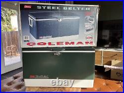 New Coleman Steel Belted Vintage Cooler 80 Quarts Model 5256f700 Fast Shipping