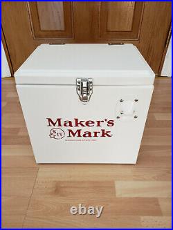 New Makers Mark Bourbon 16 Quart Metal Cooler Ice Chest