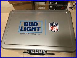New NFL Super Bowl 54 LIV Bud Light Metal Cooler Built In Bluetooth Speakers Lmt