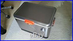 New Stainless steel cooler icebox. 54 Quart. ICE BOX with Can opener