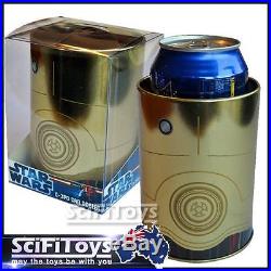 New Star Wars C3PO Droid Robot Metal Can Cooler Stubby Holder Retro Diecast Bar