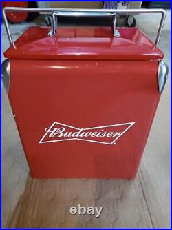 New Vintage Style Metal Budweiser 6 Pack Cooler