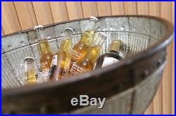 New Vintiquewise Galvanized Metal Beverage Cooler Tub with Stand, QI003289