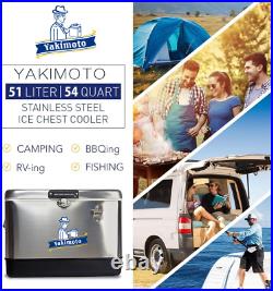 New Yakimoto 54 Quart High Performance Stainless Steel Portable Cooler Box