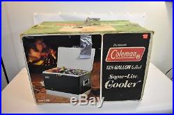 Nice Used Vintage Green Coleman Cooler With Tap Handles Snow Lite With Box 22x16
