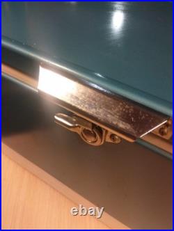 Nice! Vintage Coleman Cooler Blue Steel Belted Metal 22.5 X 13.5