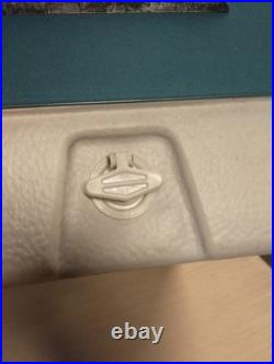 Nice! Vintage Coleman Cooler Blue Steel Belted Metal 22.5 X 13.5