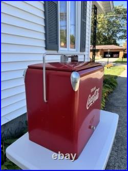 Original 1950's Acton Coca Cola Metal Cooler with Original Box