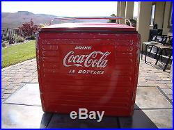 Original 1950's Vintage Coca Cola Acton Metal Cooler