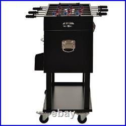 Outdoor Portable Beverage Cooler Ice Chest with Wheels Patio Rolling Box Cart