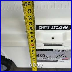 PELICAN 80 Quart Elite Wheeled Cooler with Handle & Bear Resistant White