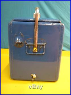 PEPSI COCA COLA METAL TRAVEL COOLER 1950's with INNER TRAY EXCELLENT CONDITION