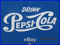 PEPSI COLA BLUE METAL PICNIC COOLER 1953 IN BOX EXC COND WithSANDWICH BOX