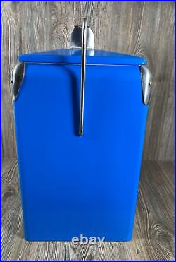 PEPSI-COLA Metal Cooler/Ice Chest 1950s Inspired 16.5Tx13wx9.5d Excellent