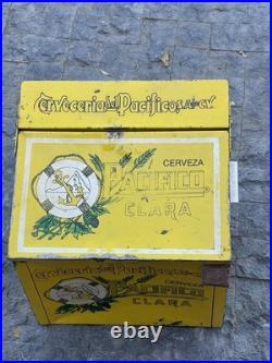 Pacifico Beer Metal Cooler Ice Chest 14x16x17 Vintage