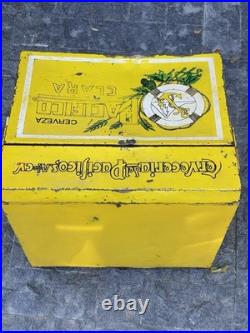 Pacifico Beer Metal Cooler Ice Chest 14x16x17 Vintage