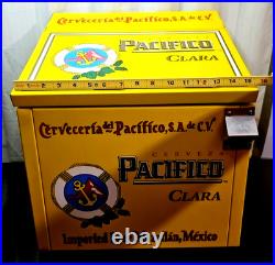 Pacifico Clara Beer Metal Cooler Ice Chest Bottle Opener 14x13x18 Yellow Pacifico Clara Beer Metal Cooler Ice Chest Bottle Opener 14x13x18 Yellow