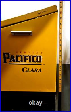 Pacifico Clara Beer Metal Cooler Ice Chest Bottle Opener 14x13x18 Yellow Pacifico Clara Beer Metal Cooler Ice Chest Bottle Opener 14x13x18 Yellow