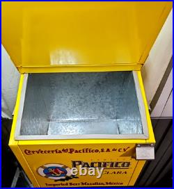 Pacifico Clara Beer Metal Cooler Ice Chest Bottle Opener 14x13x18 Yellow Pacifico Clara Beer Metal Cooler Ice Chest Bottle Opener 14x13x18 Yellow