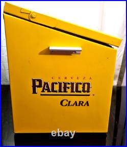 Pacifico Clara Beer Metal Cooler Ice Chest Bottle Opener 14x13x18 Yellow Pacifico Clara Beer Metal Cooler Ice Chest Bottle Opener 14x13x18 Yellow