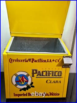 Pacifico Clara Beer Metal Cooler Ice Chest Bottle Opener 14x13x18 Yellow Pacifico Clara Beer Metal Cooler Ice Chest Bottle Opener 14x13x18 Yellow