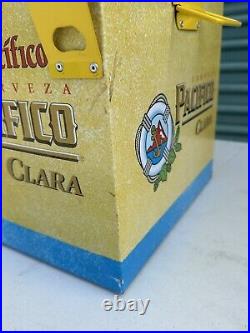 Pacifico Clara Cerveza Beer Cooler Metal Ice Chest Yellow