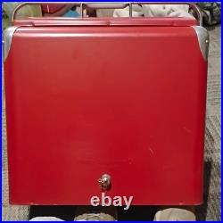Peerless Refrigerator Co. Red Metal Ice Box Cooler Refrigerated Food Storage