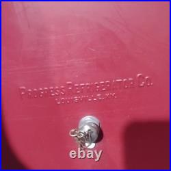 Peerless Refrigerator Co. Red Metal Ice Box Cooler Refrigerated Food Storage