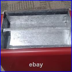 Peerless Refrigerator Co. Red Metal Ice Box Cooler Refrigerated Food Storage