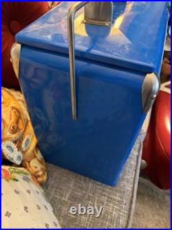 Pepsi-Cola Blue Metal Cooler Ice Chest 1950s Inspired Reproduction