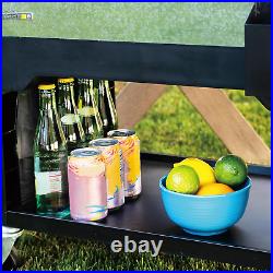 Permasteel 120-Qt Rolling Ice Chest, Portable Patio Party Bar Drink Cooler Cart