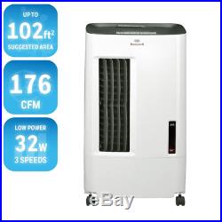 Portable 102 sq ft 176 CFM Evaporative Cooler 3-Speed With Full-Function Remote