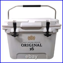 Portable 21Qt Plastic Ice Chest with Metal Handles, High-Efficiency Insulation