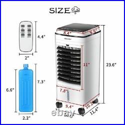 Portable Air Cooling Fan Air Cooler Evaporative Water Humidifier Remote Ice Room