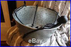 Pottery Barn Walking Dead Skeleton X LARGE Party Cooler Galvanized Bucket GOTHIC
