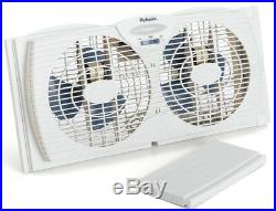 Powerful Window Fan Twin Dual In Portable Exhaust Reversible Small Large Kitchen